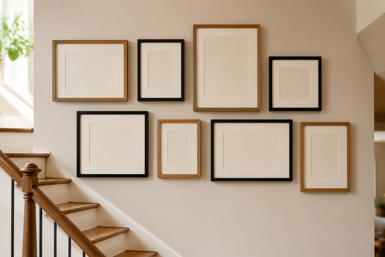 Family Grid Builder — 8-frame template gallery-wall set